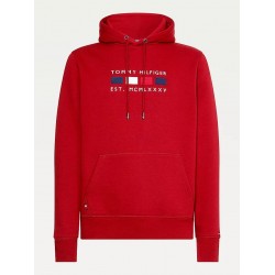 Sweat rouge tommy hilfiger homme