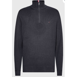 Pull col zippe gris