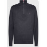 Pull col zippe gris