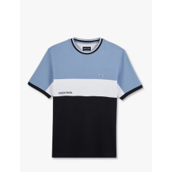 T-shirt EDEN PARK bleu colorblock à manches courtes