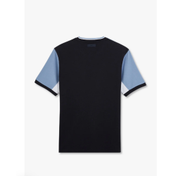 T-shirt EDEN PARK bleu colorblock à manches courtes