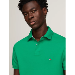 POLO OLYMPIC GREEN REGULAR TOMMY HILFIGER 1985 COLLECTION À DRAPEAU BRODÉ